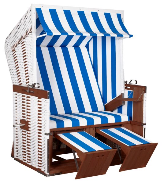 Strandkorb Profi Nordsee Sylt PVC white Des. 991