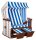 Strandkorb Profi Nordsee Sylt PVC white Des. 991